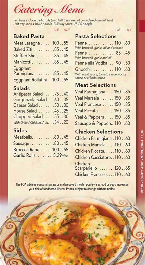 CATERING MENU .
